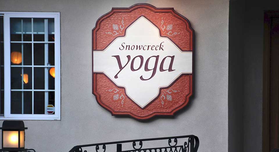 Snowcreek Yoga - v-carved wood