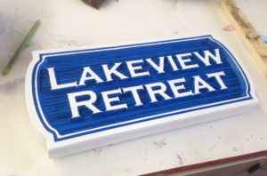 Lakeview Retreat sign