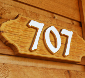Wood-address-signs
