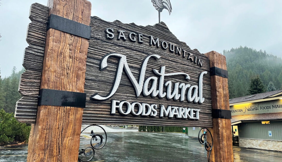 Large sign for Natural Food Store