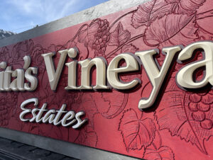 nice carved sign with raised letters