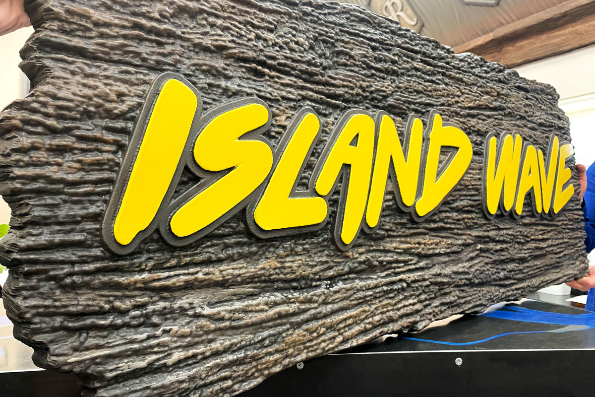 Faux wood sign - Island Wave
