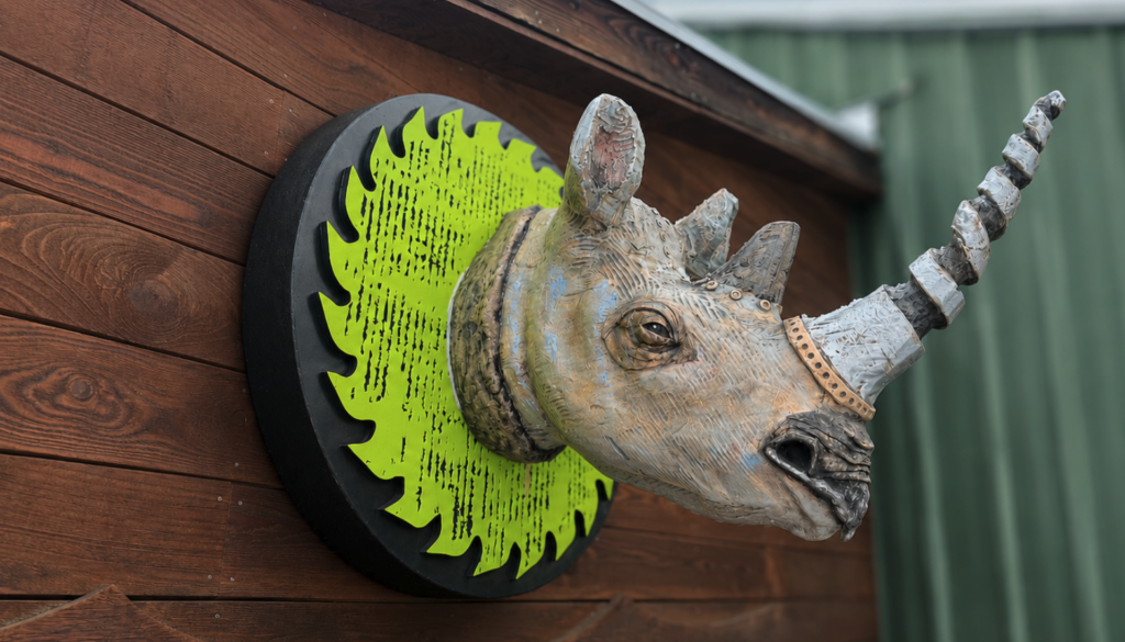 3D Sculpted rhino head