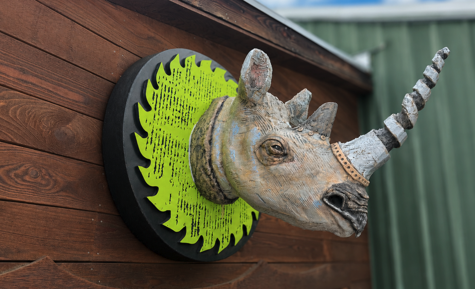 3D Sculpted rhino head